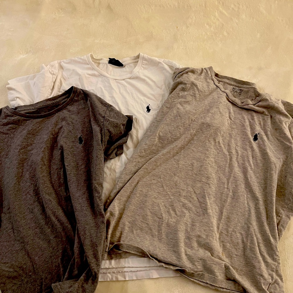 Boyfriend’s Ralph Lauren Crew T’s bunch (3 shirts, various colors) Mens-Medium